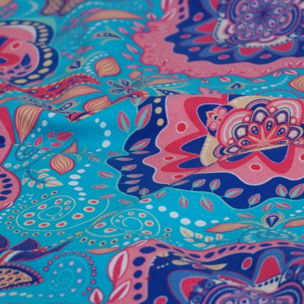 French Terry Mandala türkis